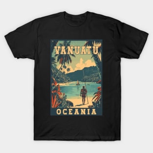 Vanuatu In Oceania Tropical Paradise Travel Art T-Shirt